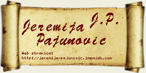 Jeremija Pajunović vizit kartica